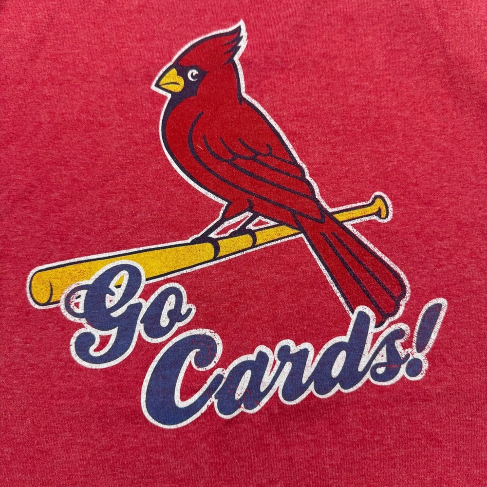 Gildan Mens St Louis Cardinals T-Shirt Red Heather Autographed Signed Rare - Picture 4 of 6
